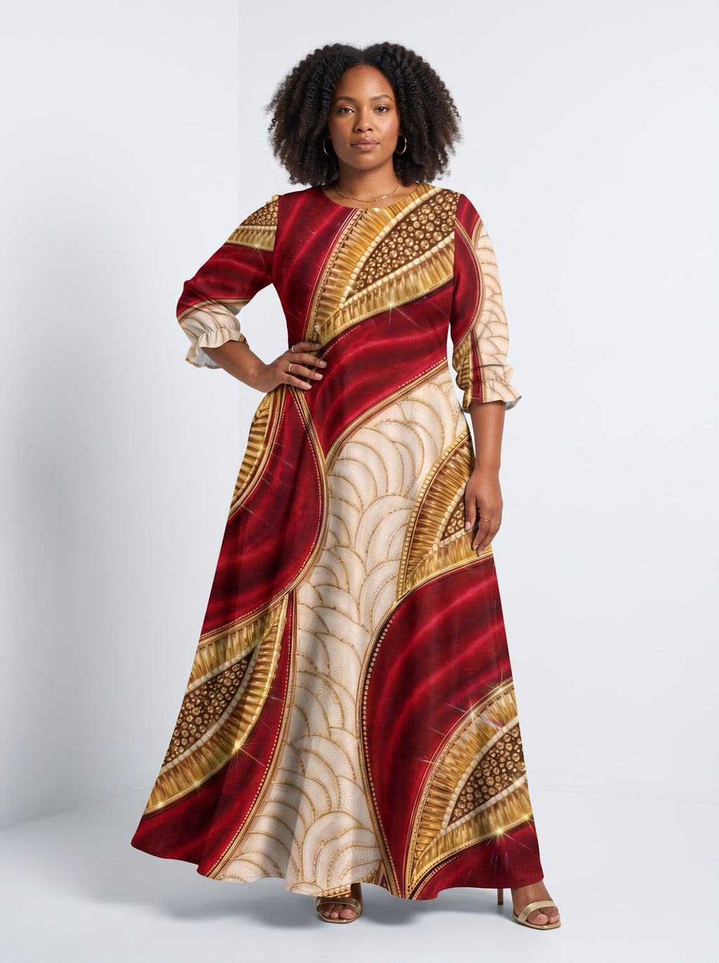 'Utukufu' Long Sleeve Maxi Dress