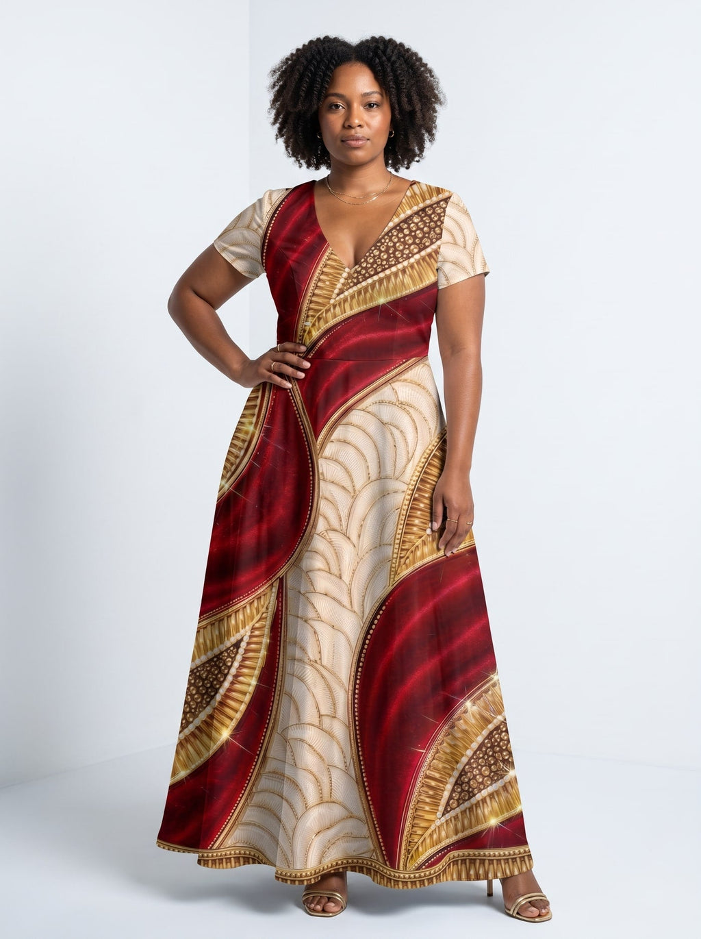 'Utukufu' Short Sleeve Maxi Dress