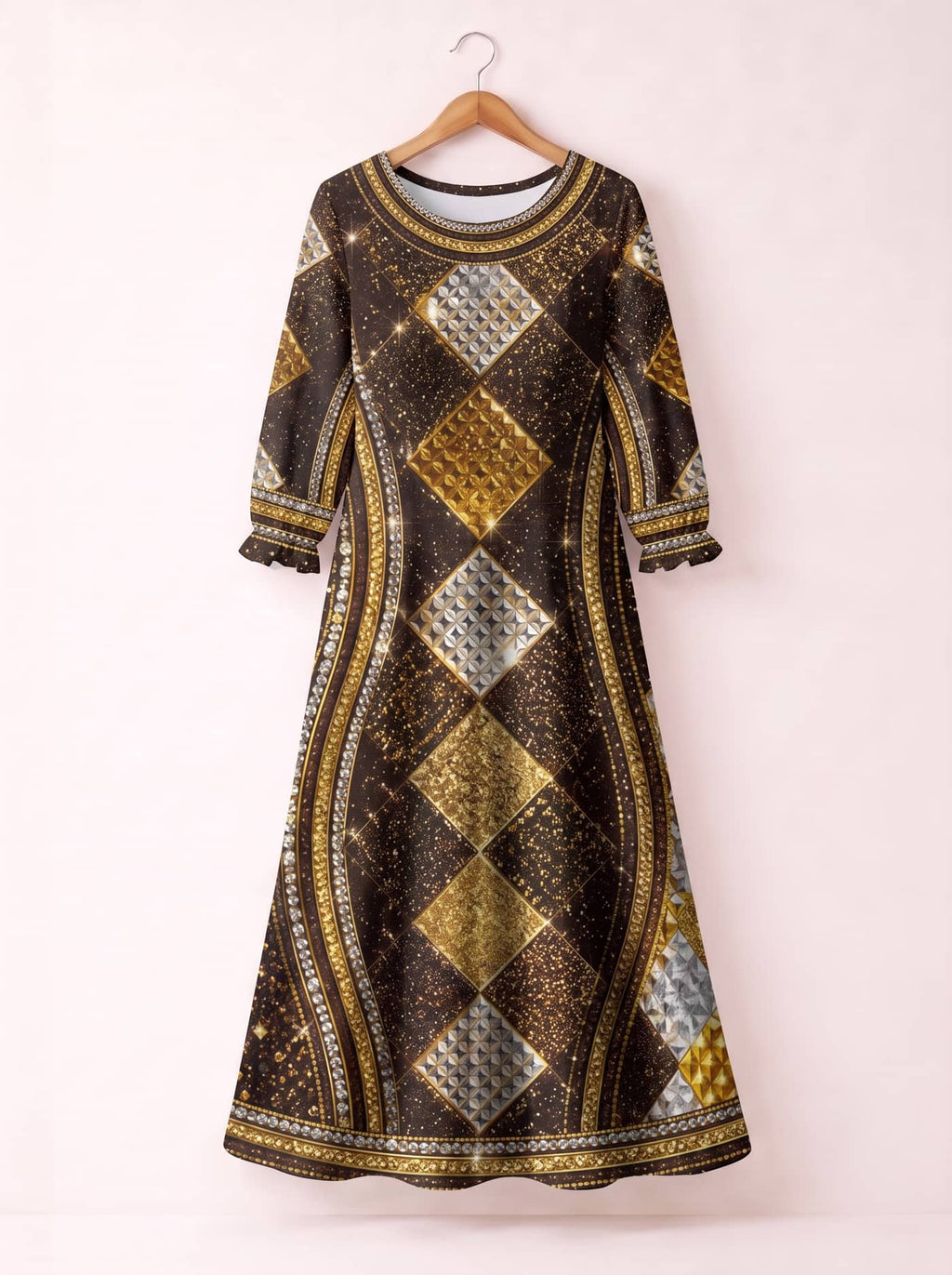 'Fataki' Long Sleeve Maxi Dress