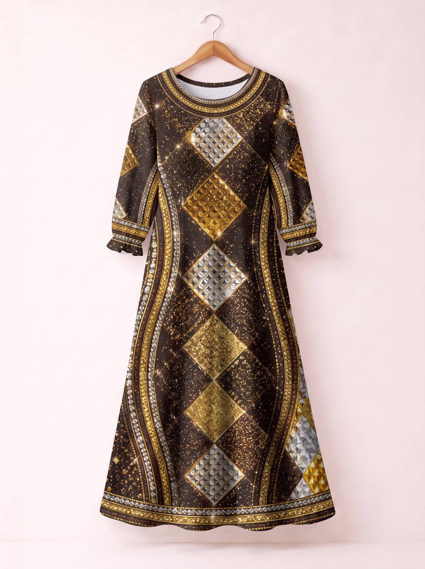 'Fataki' Long Sleeve Maxi Dress