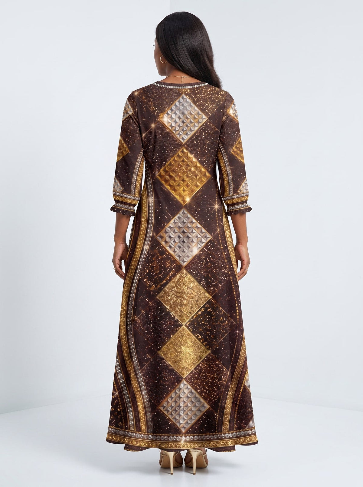 'Fataki' Long Sleeve Maxi Dress