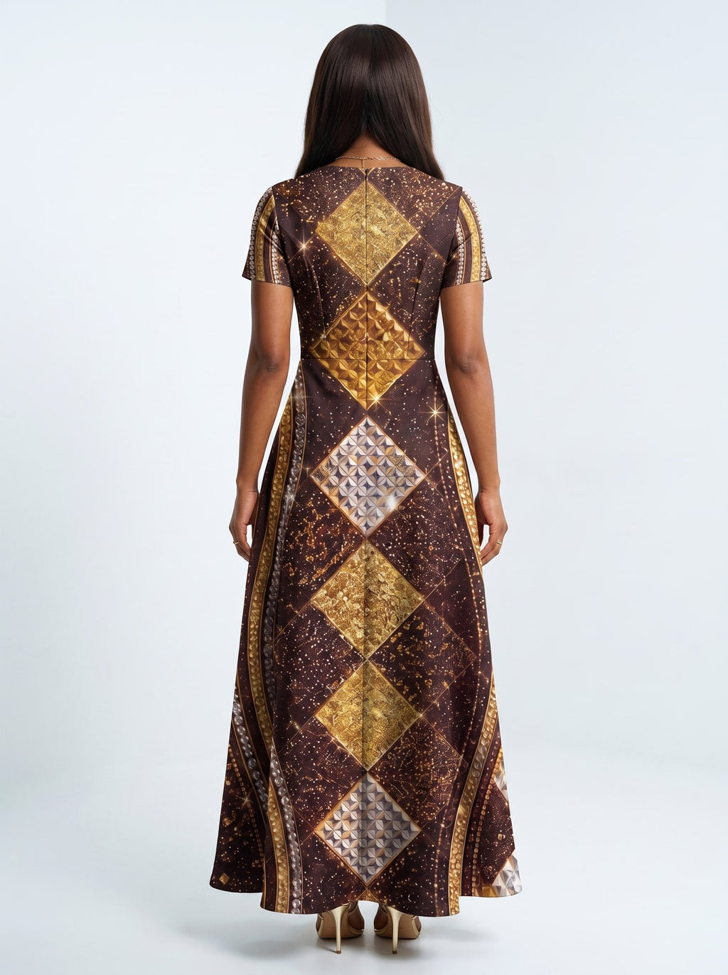 'Fataki' Short Sleeve Maxi Dress