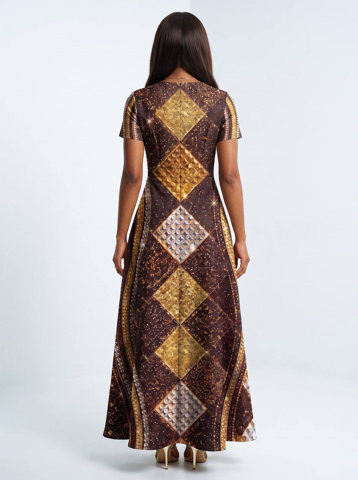 'Fataki' Short Sleeve Maxi Dress