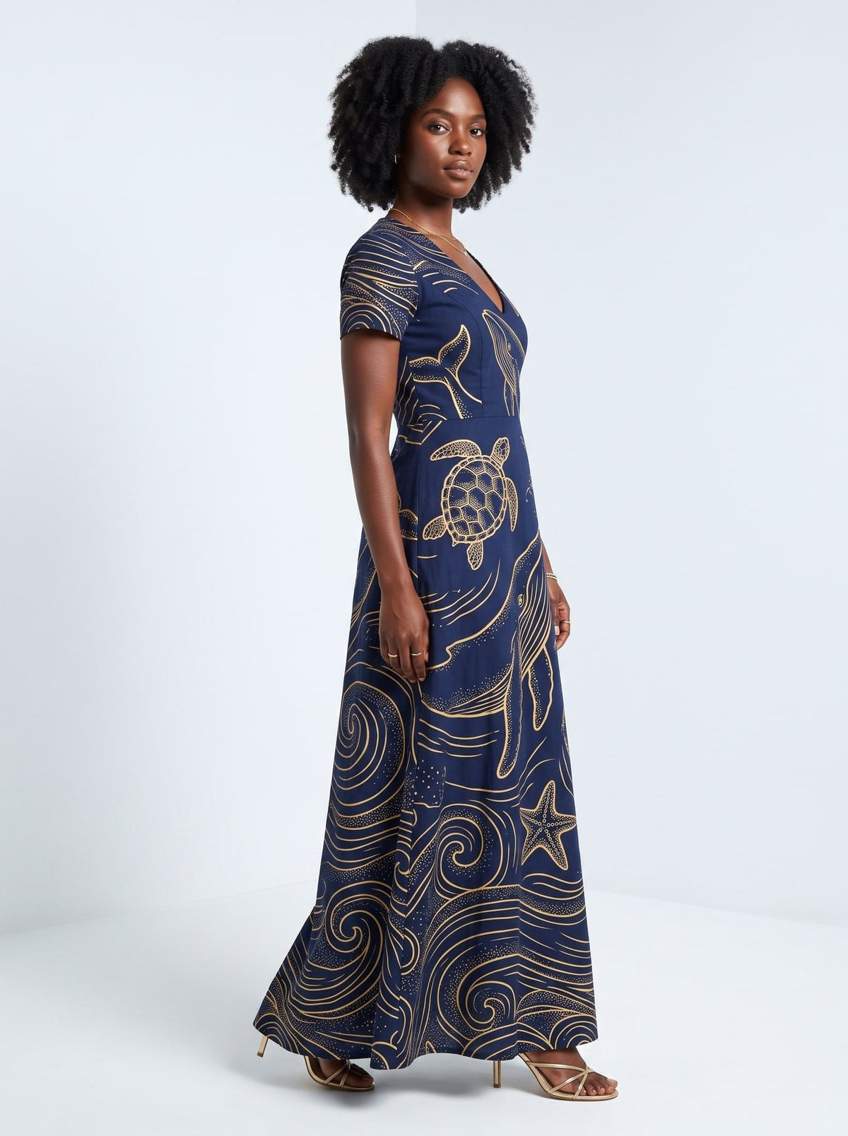 'Pwani' Short Sleeve Maxi Dress