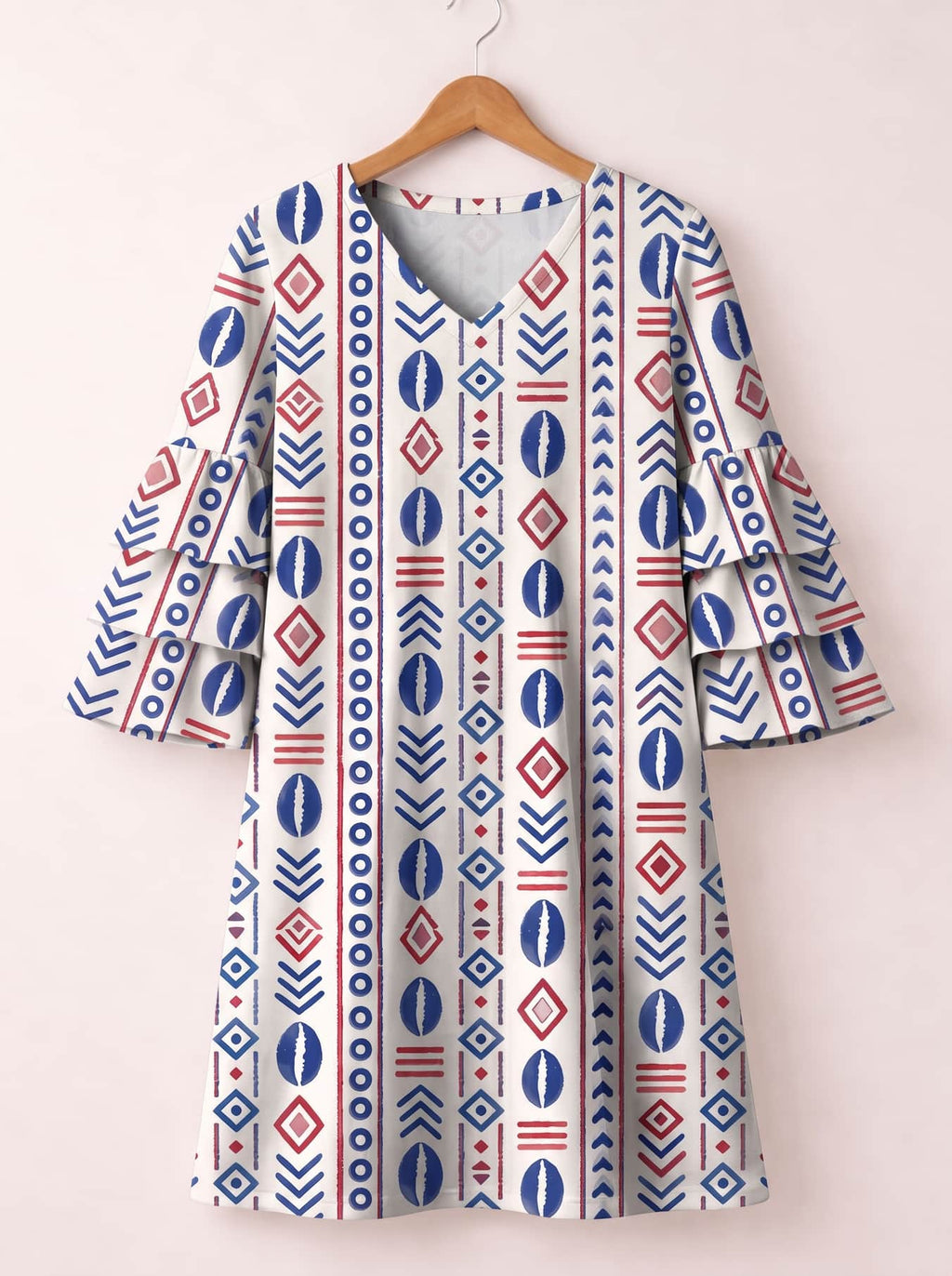 'Uhuru' Stacked Ruffle Sleeve Dress
