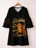 'Tunu' Stacked Ruffle Sleeve Dress