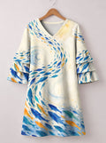'Samaki' Stacked Ruffle Sleeve Dress