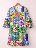 'Kisiwa' Stacked Ruffle Sleeve Dress