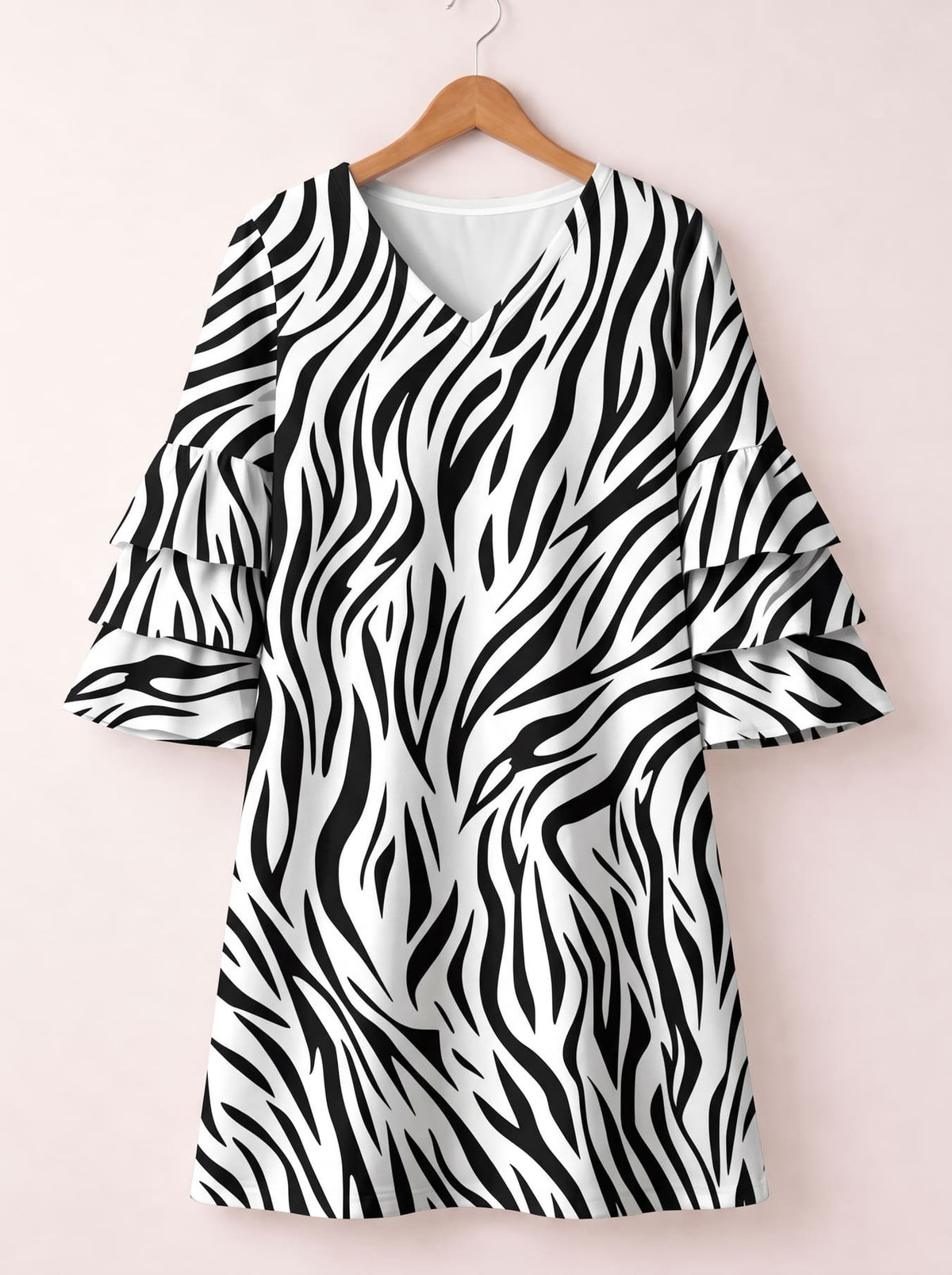 'Milia' Stacked Ruffle Sleeve Dress