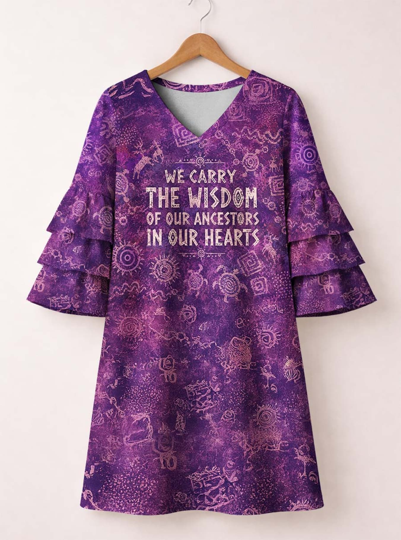 'Hekima' Stacked Ruffle Sleeve Dress