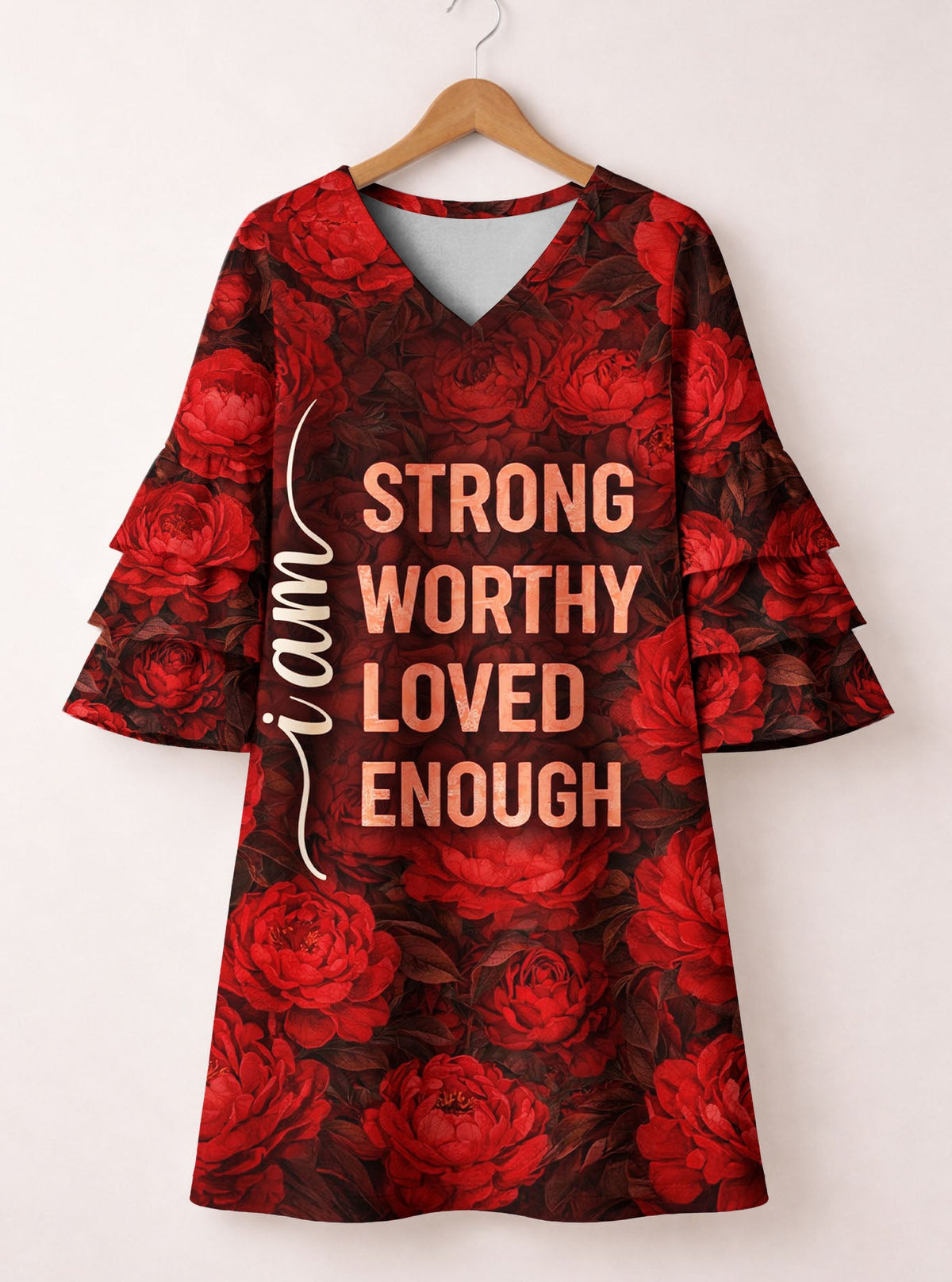 'Tosha' Stacked Ruffle Sleeve Dress
