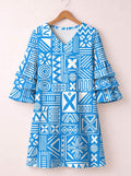 'Anga' Stacked Ruffle Sleeve Dress