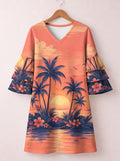 'Machweo' Stacked Ruffle Sleeve Dress