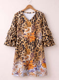 'Madoa' Stacked Ruffle Sleeve Dress