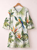 'Ndege' Stacked Ruffle Sleeve Dress
