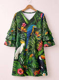 'Manyoya' Stacked Ruffle Sleeve Dress