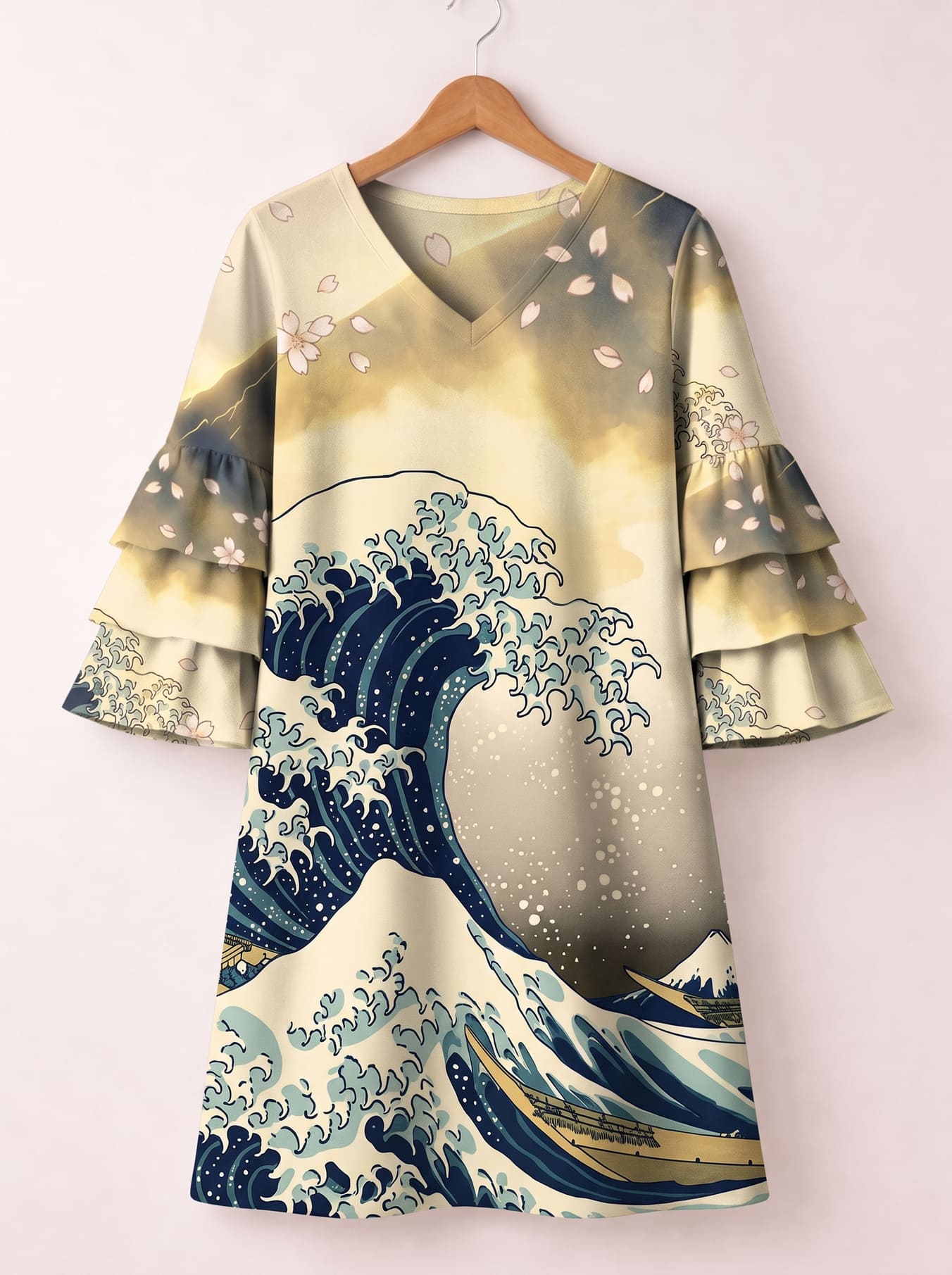 'Wimbi' Stacked Ruffle Sleeve Dress