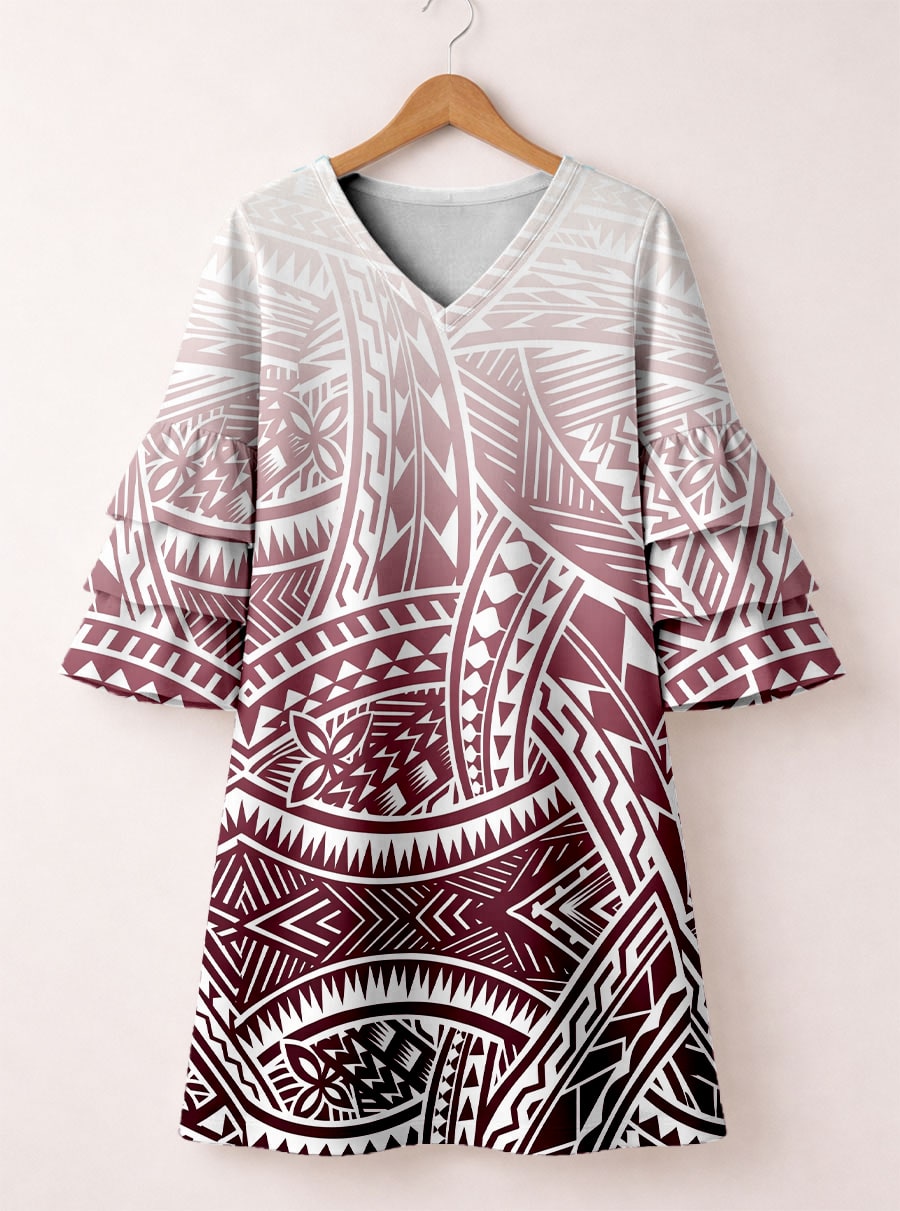 'Kapa' Stacked Ruffle Sleeve Dress