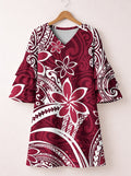'Lehua' Stacked Ruffle Sleeve Dress