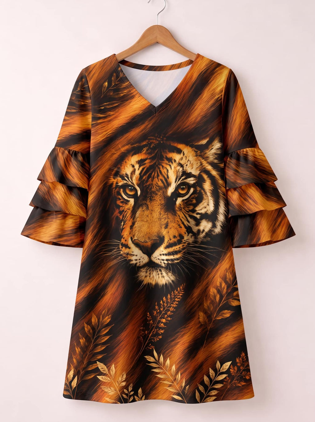 'Moto' Stacked Ruffle Sleeve Dress