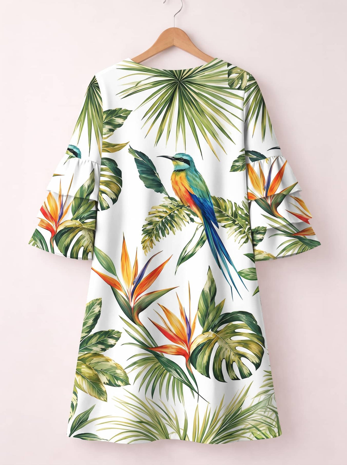 'Ndege' Stacked Ruffle Sleeve Dress