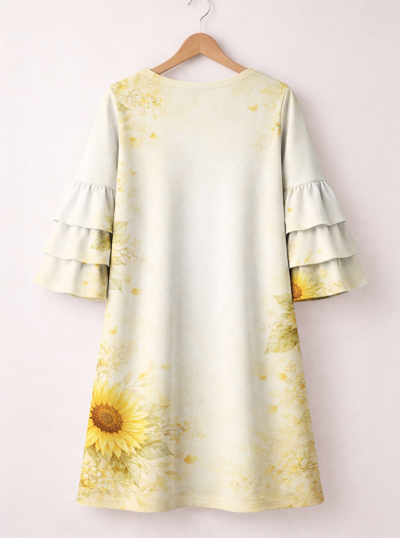 'Jua' Stacked Ruffle Sleeve Dress
