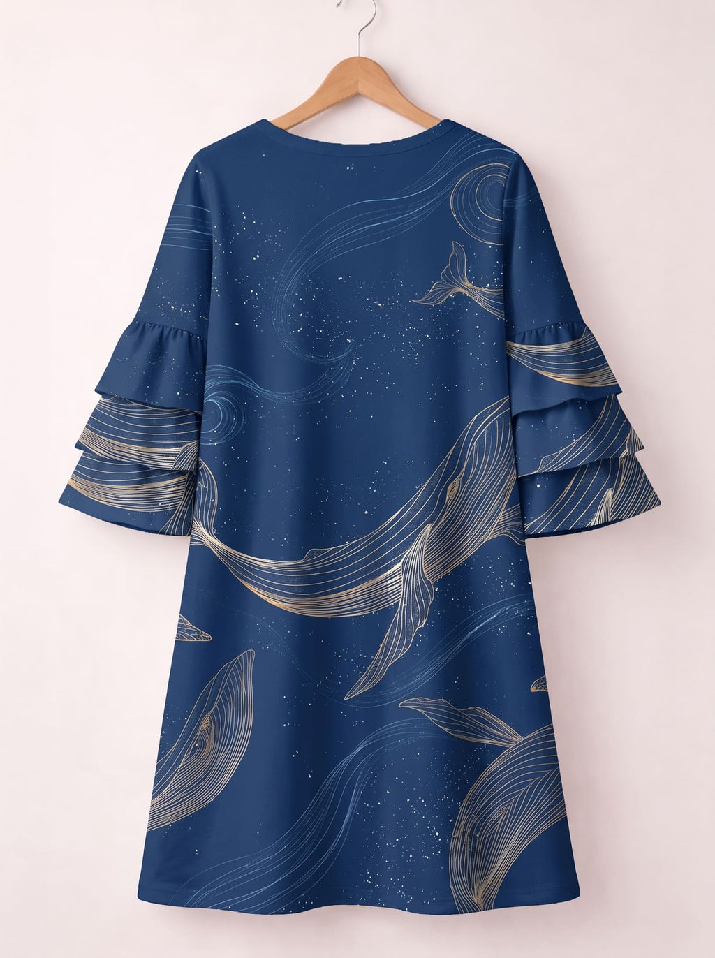 'Pwani' Stacked Ruffle Sleeve Dress