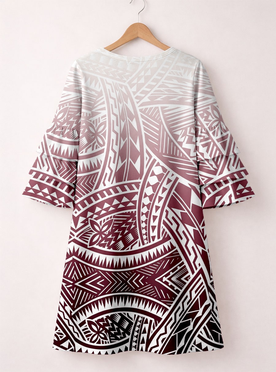'Kapa' Stacked Ruffle Sleeve Dress