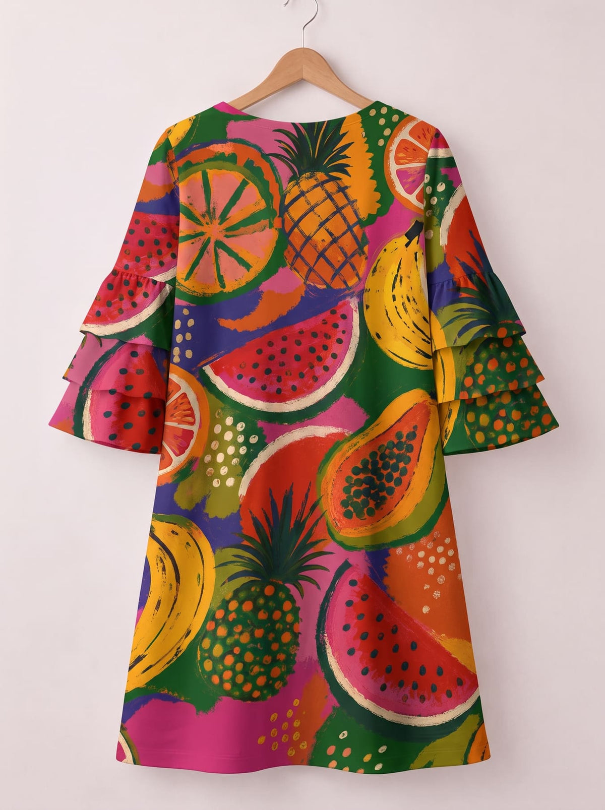 'Matunda' Stacked Ruffle Sleeve Dress