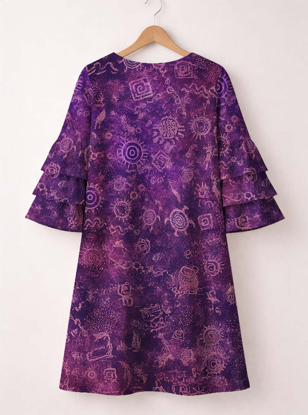 'Hekima' Stacked Ruffle Sleeve Dress
