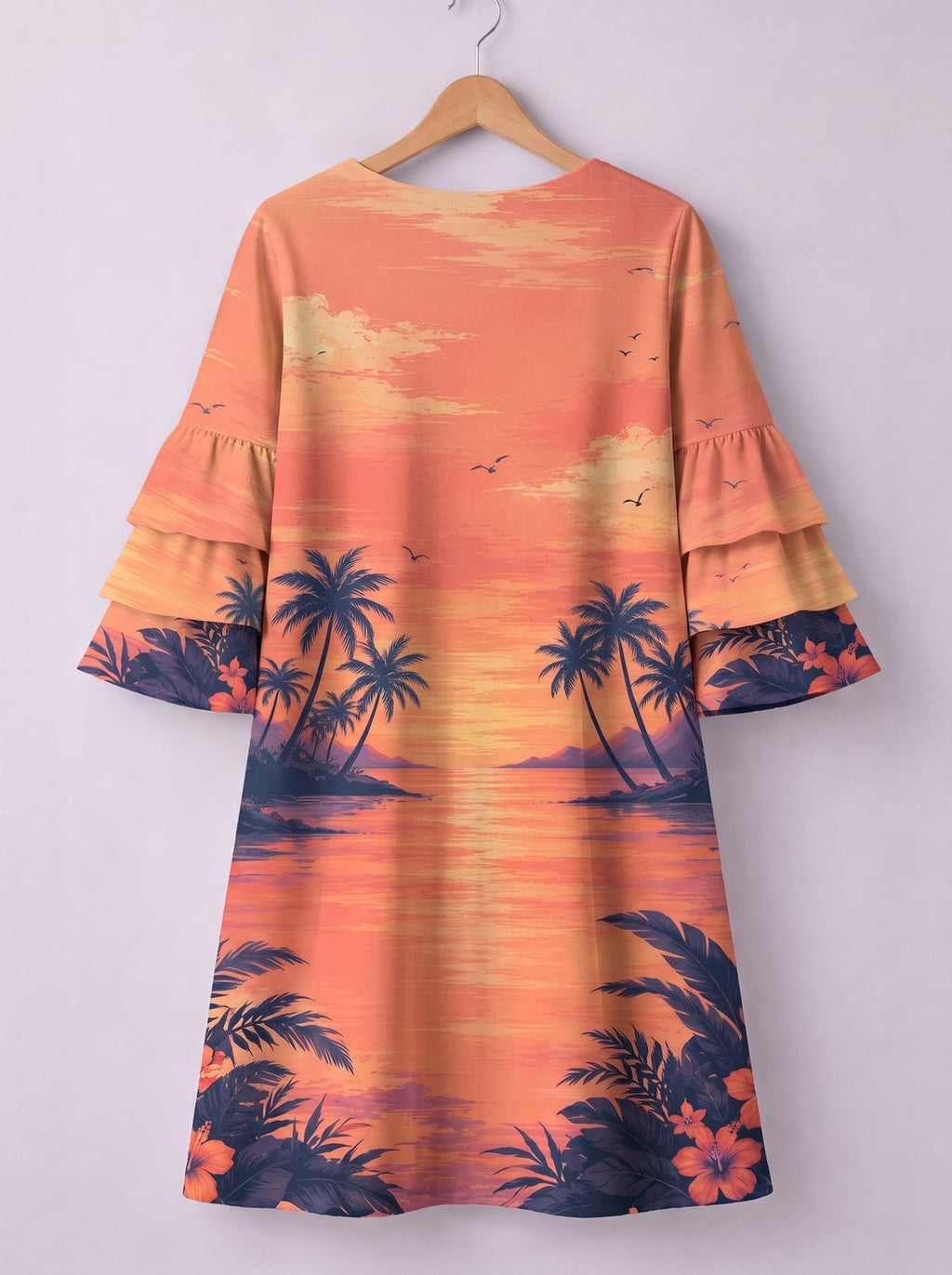 'Machweo' Stacked Ruffle Sleeve Dress