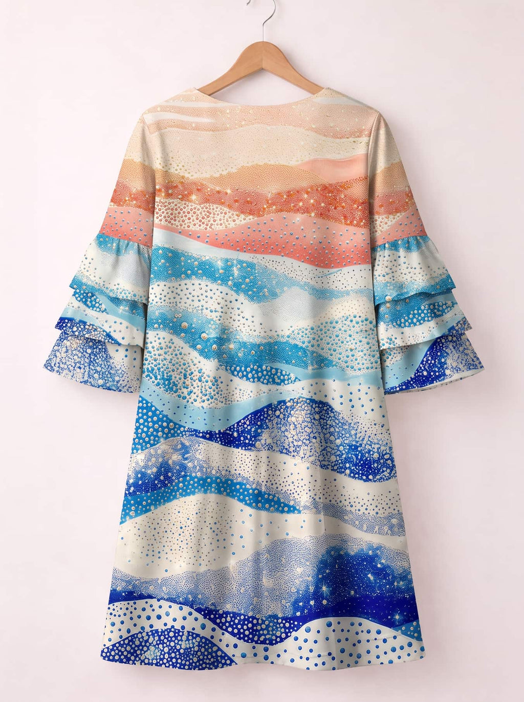 'Maji' Stacked Ruffle Sleeve Dress