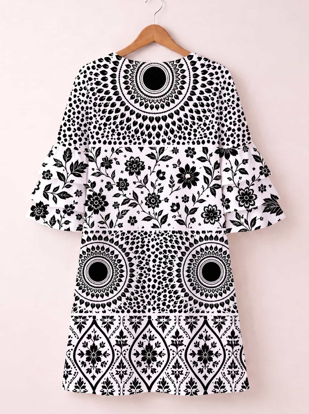 'Mwanga' Stacked Ruffle Sleeve Dress