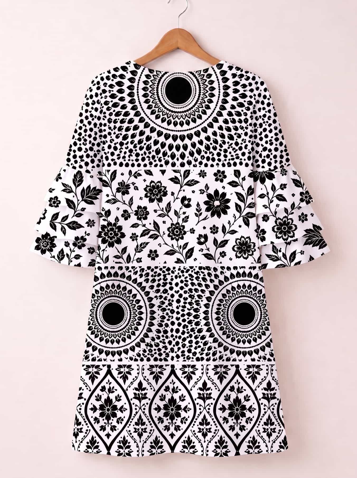'Mwanga' Stacked Ruffle Sleeve Dress