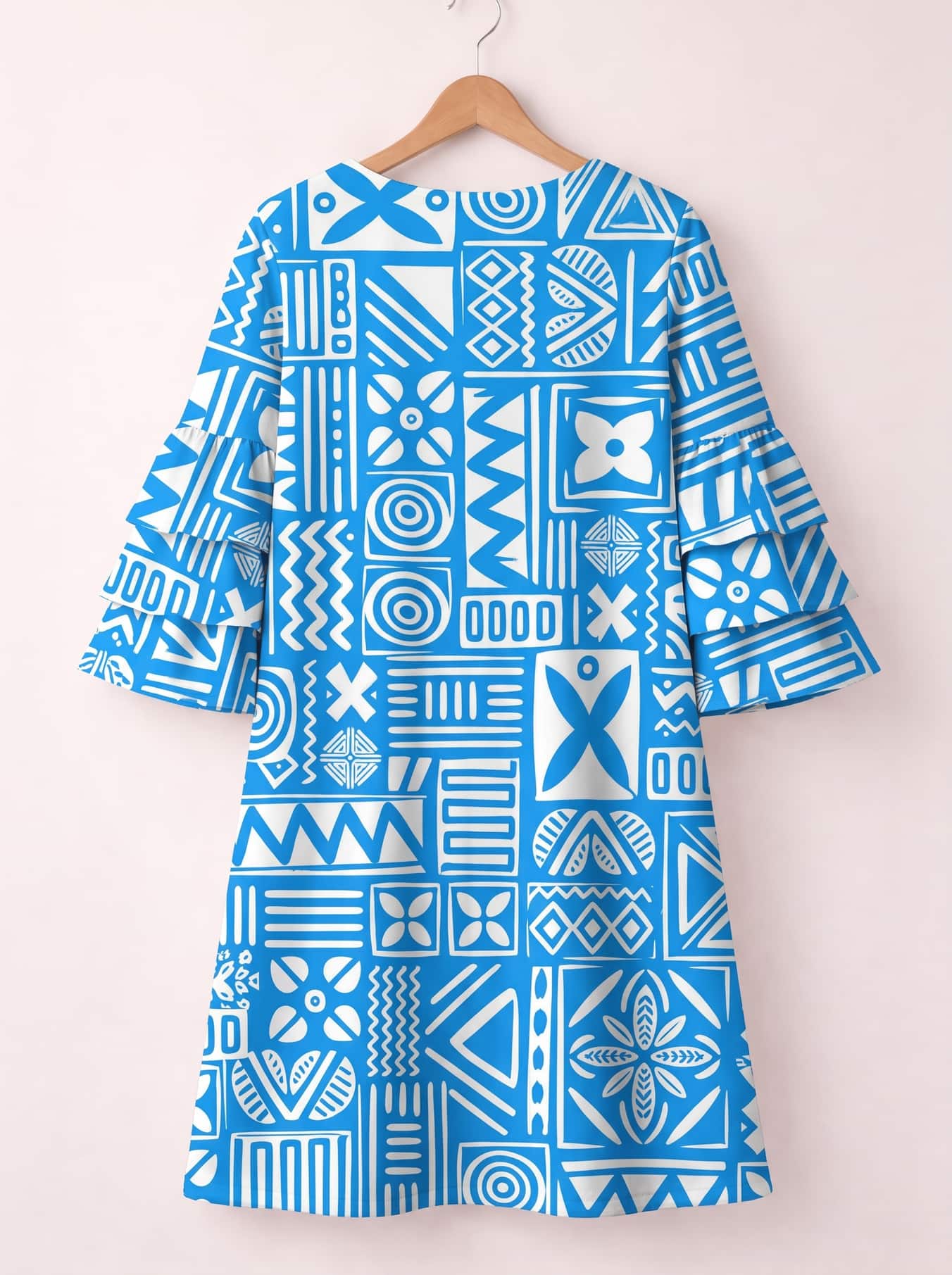 'Anga' Stacked Ruffle Sleeve Dress