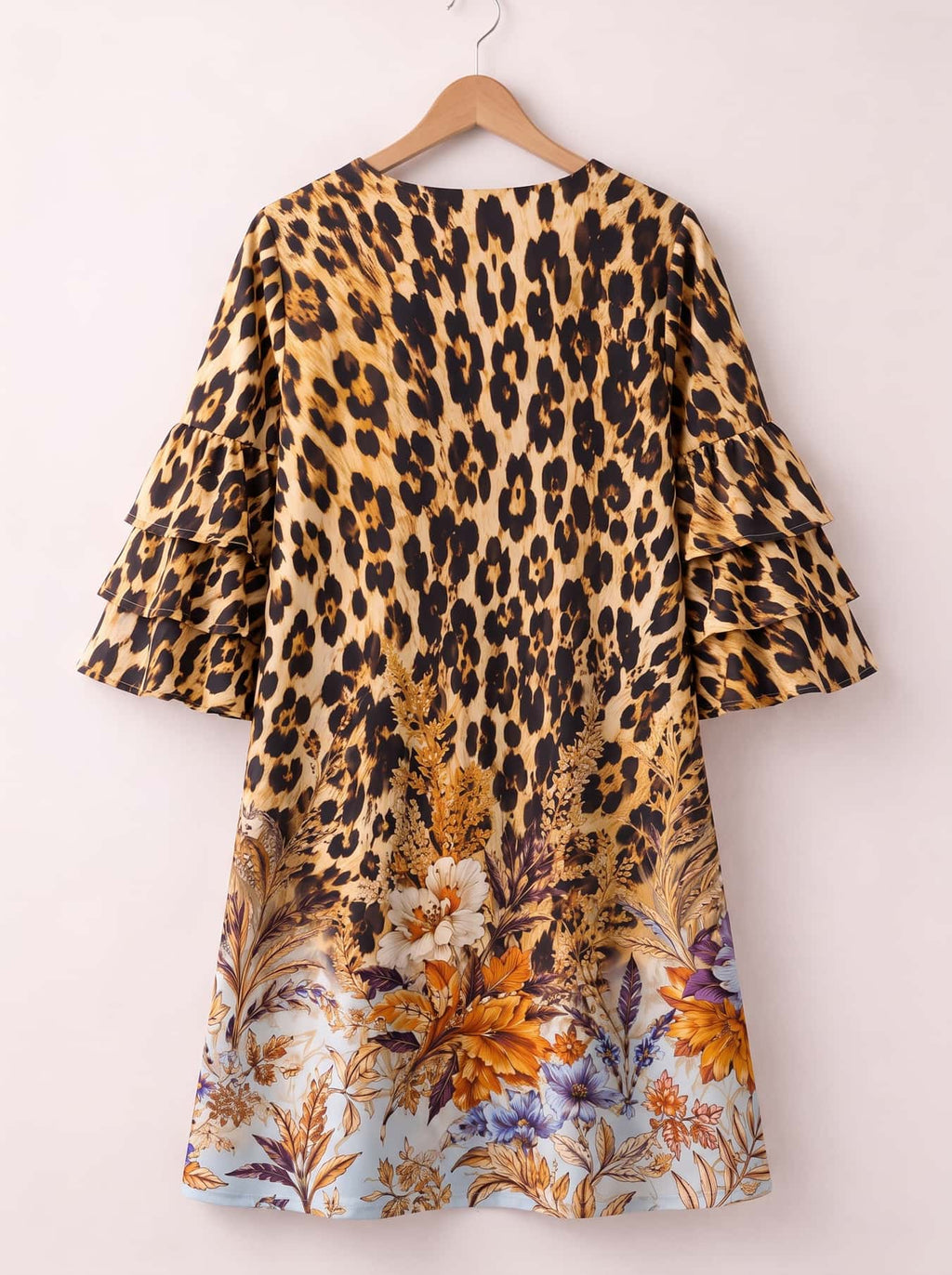 'Madoa' Stacked Ruffle Sleeve Dress