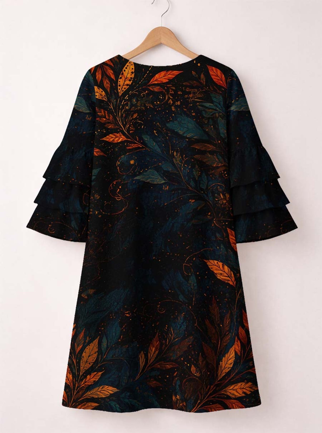 'Huru' Stacked Ruffle Sleeve Dress