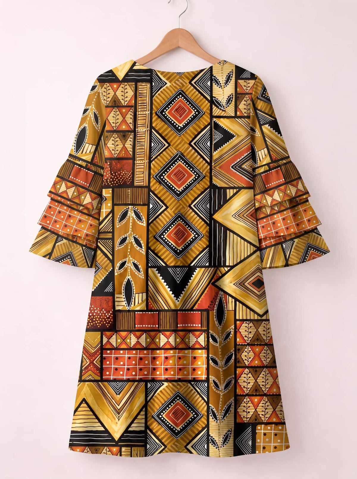 'Ardhi' Stacked Ruffle Sleeve Dress