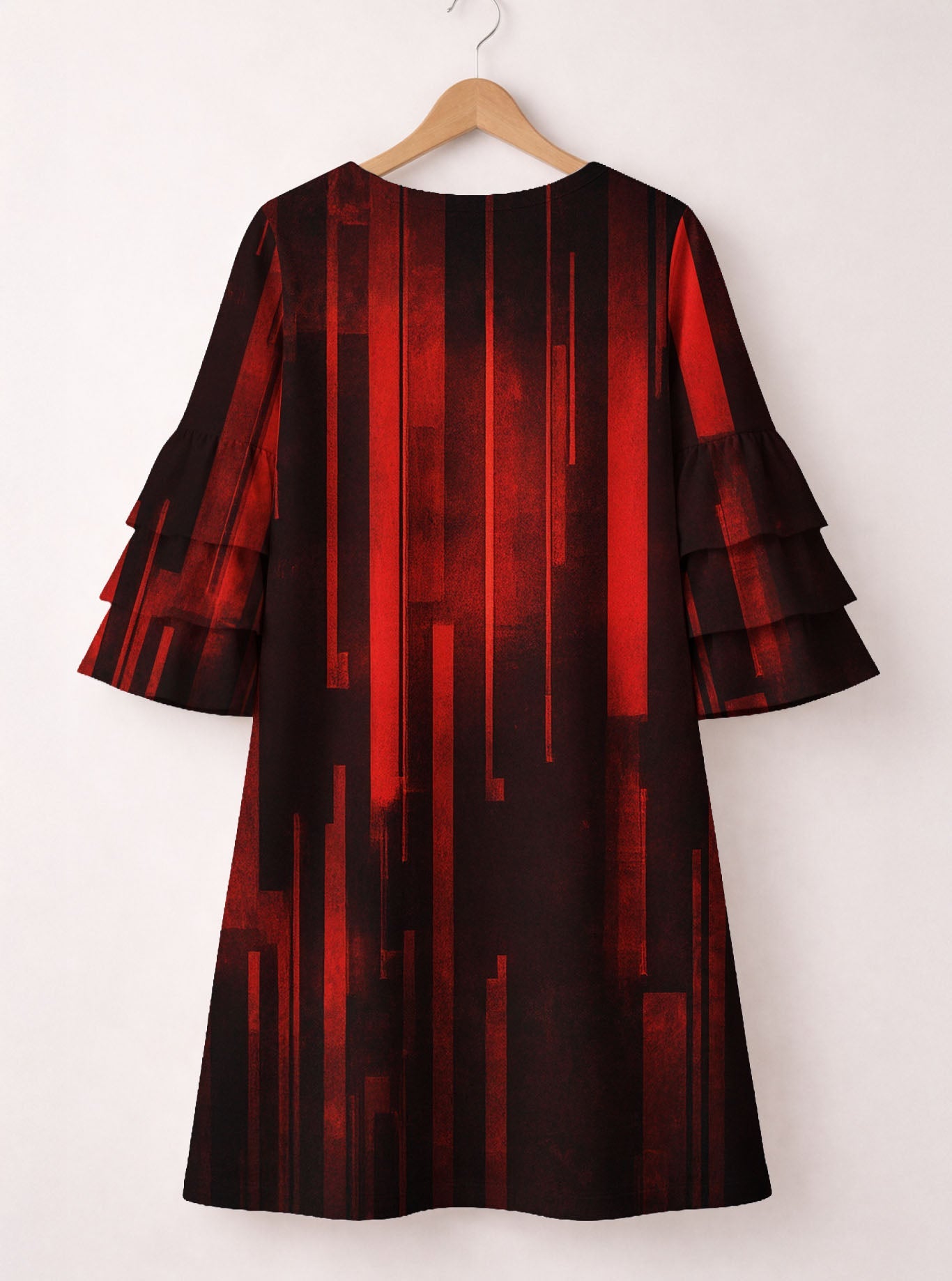 'Asante' Stacked Ruffle Sleeve Dress