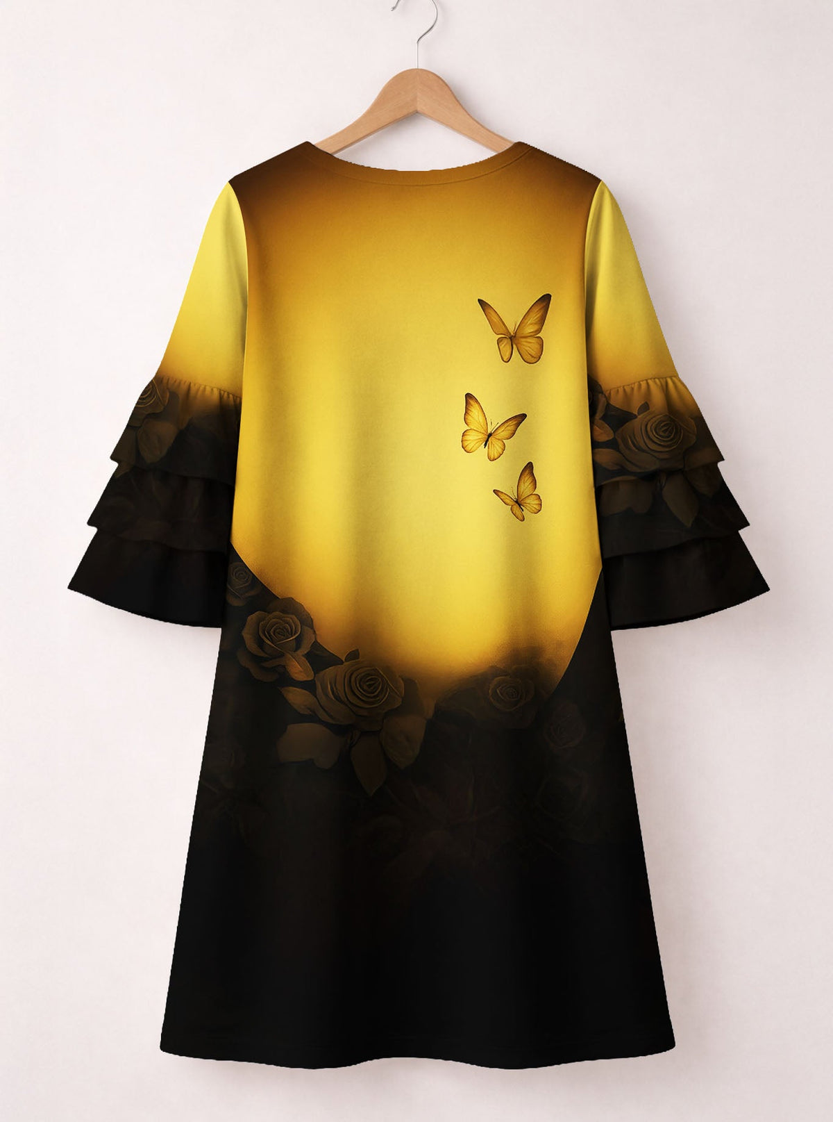 'Iyanu' Stacked Ruffle Sleeve Dress