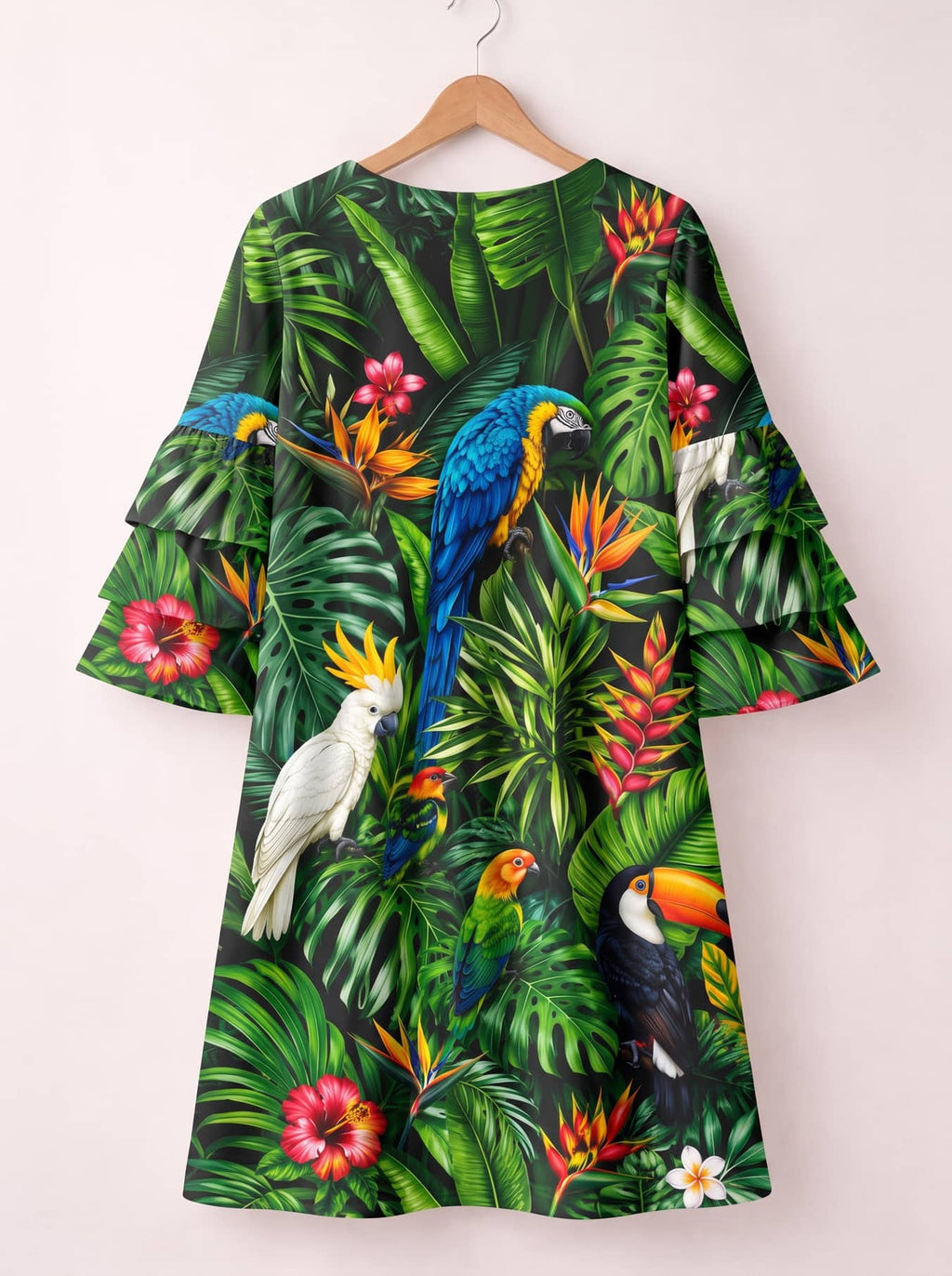 'Manyoya' Stacked Ruffle Sleeve Dress