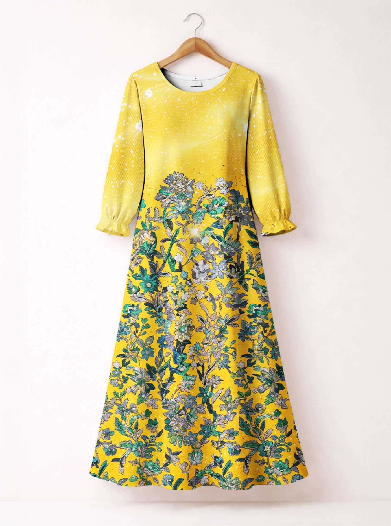 'Alfajiri' Long Sleeve Maxi Dress