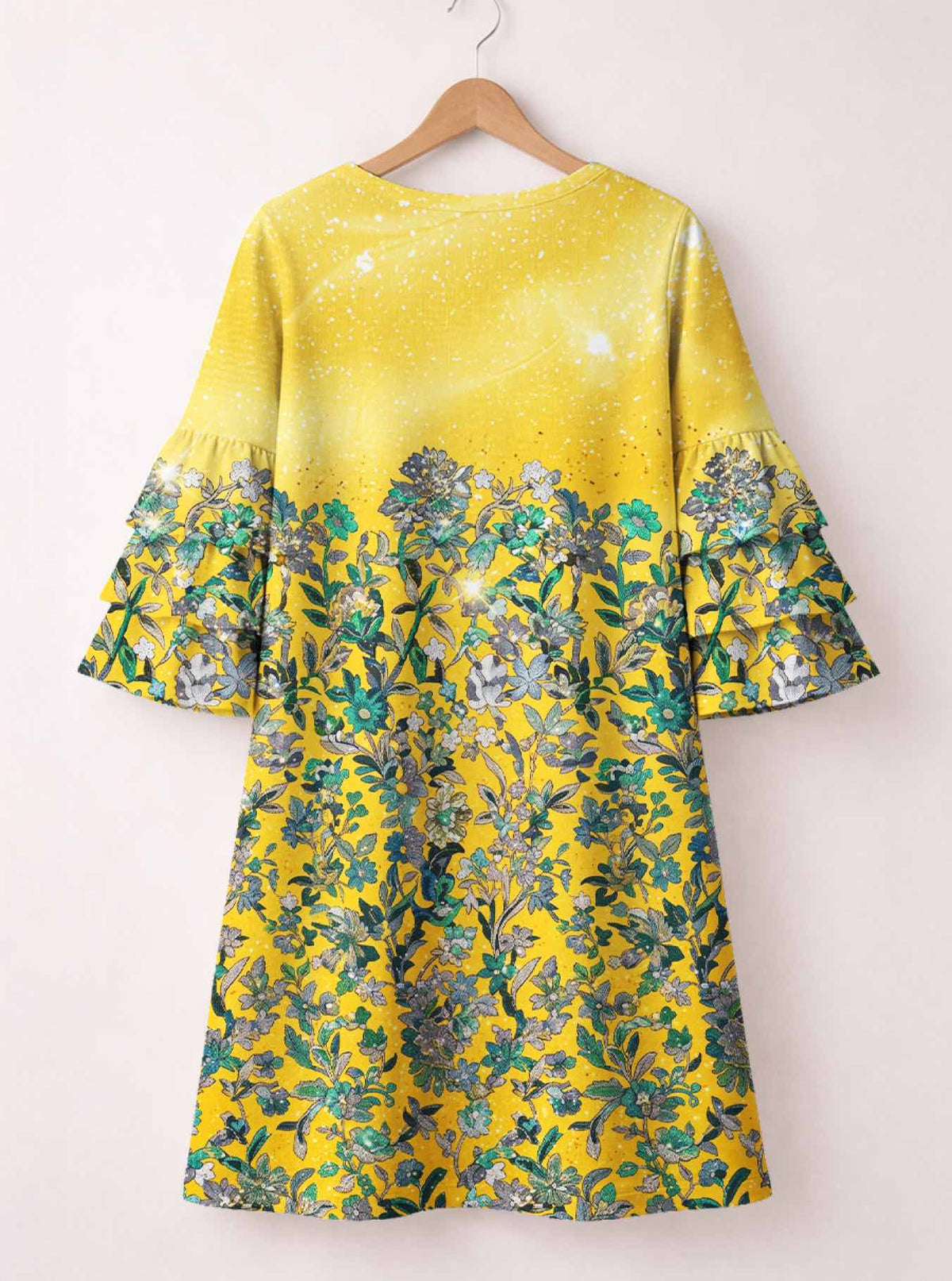 'Alfajiri' Stacked Ruffle Sleeve Dress