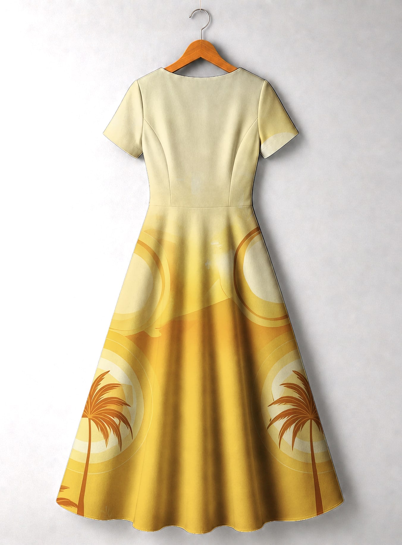 Ancestral Flame Short Sleeve Maxi Dress