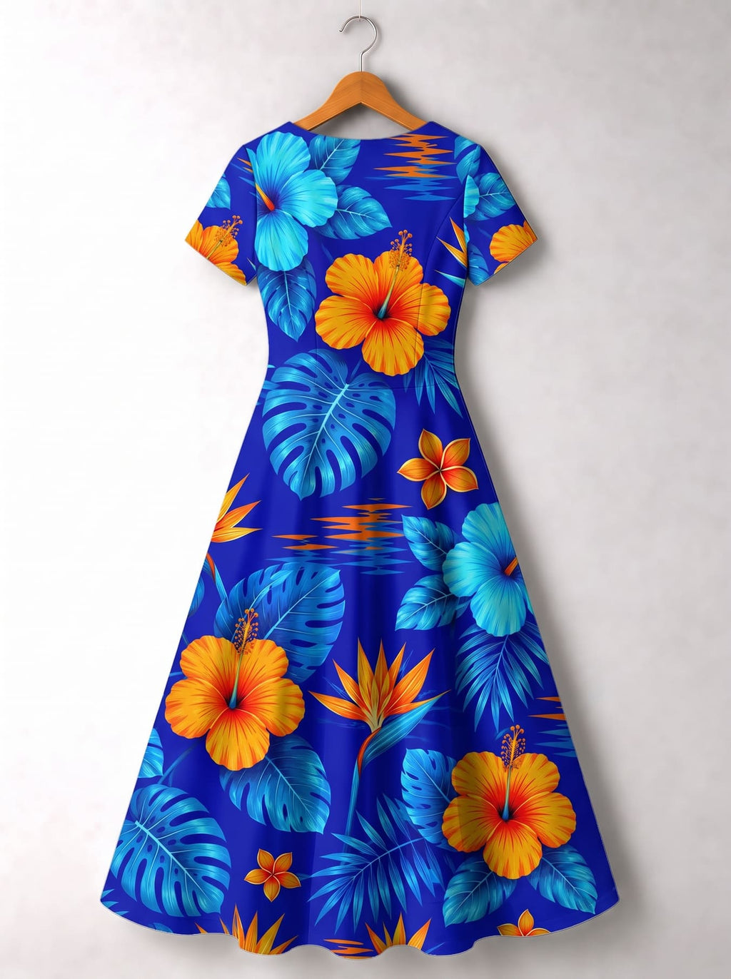 'Maua' Short Sleeve Maxi Dress