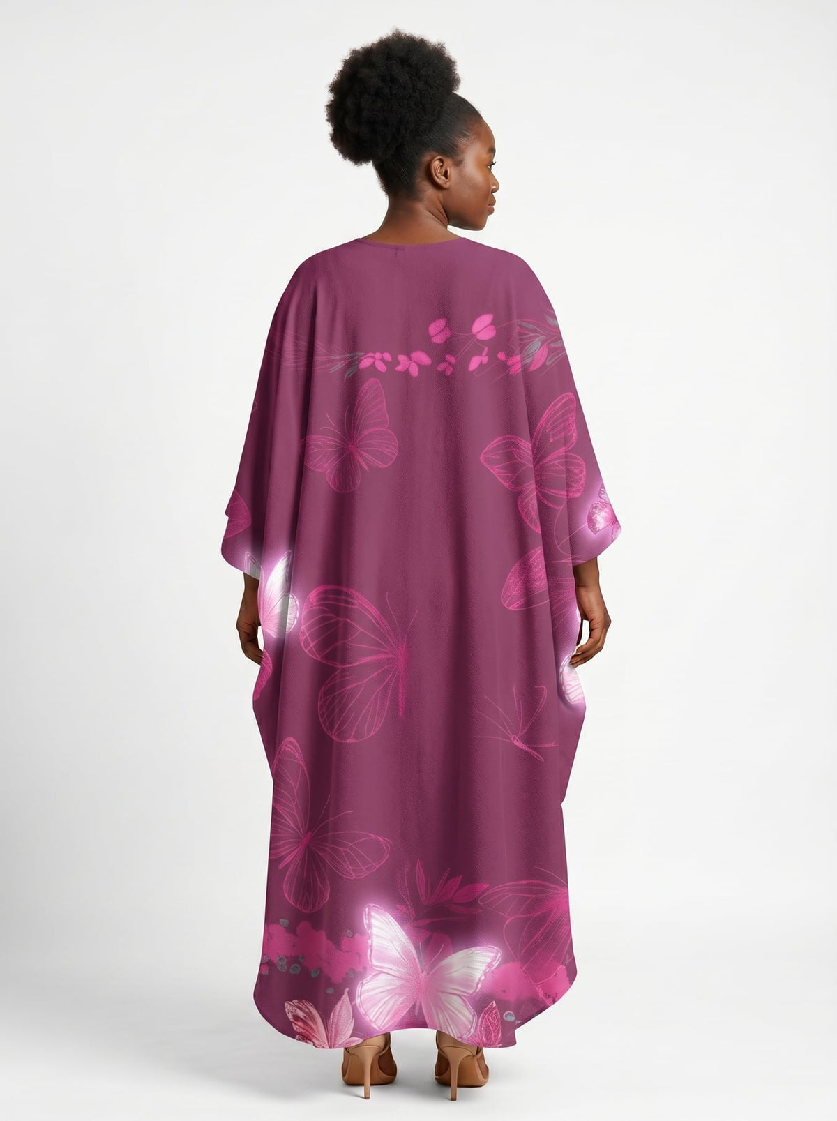 'Imani' Wild Rose Kaftan Dress