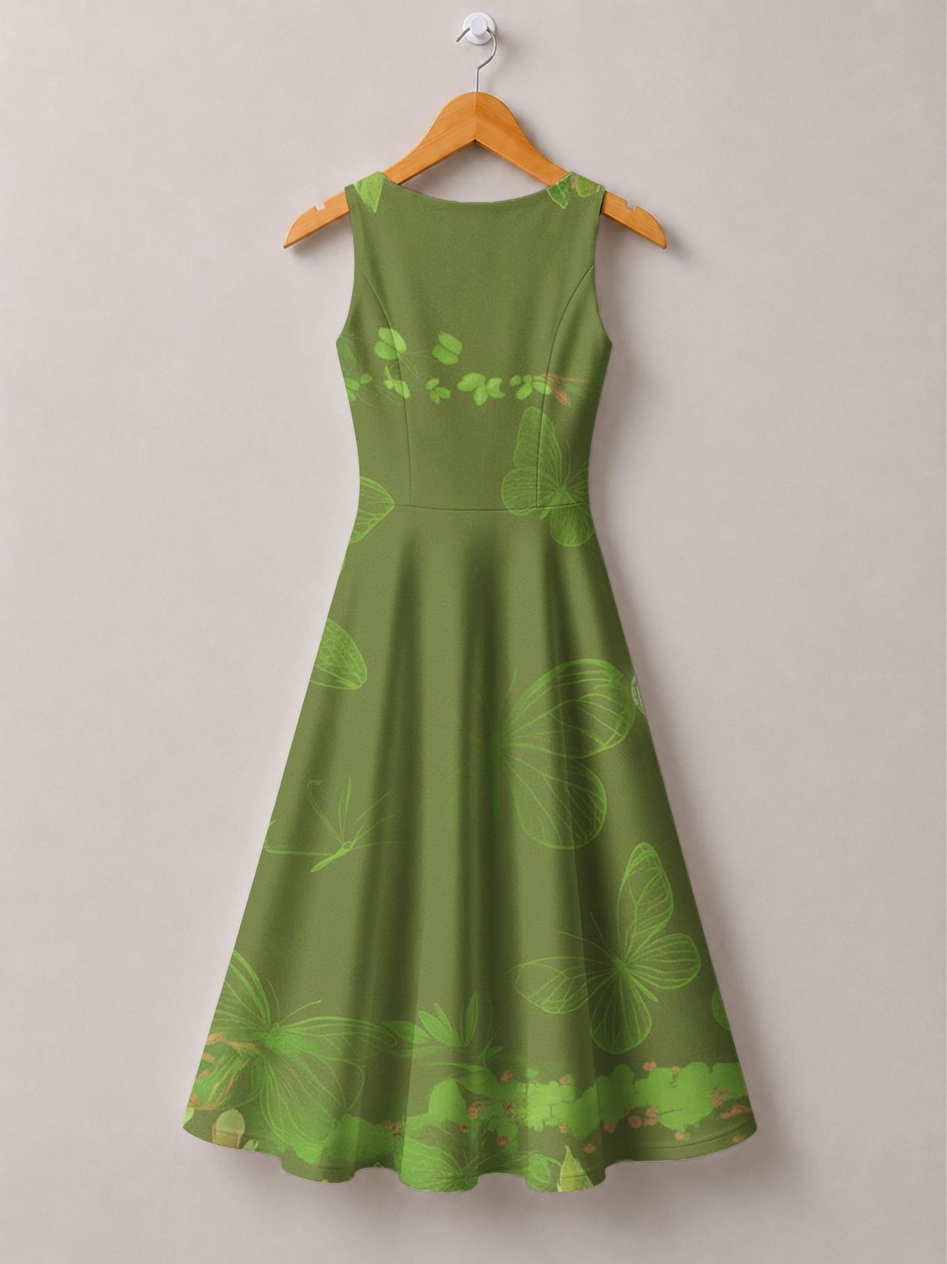 'Green Orchid' Cotton Corset Dress