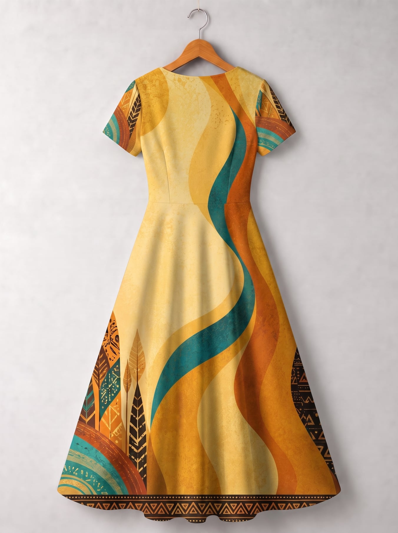 'August Queen Best Life' Short Sleeve Maxi Dress