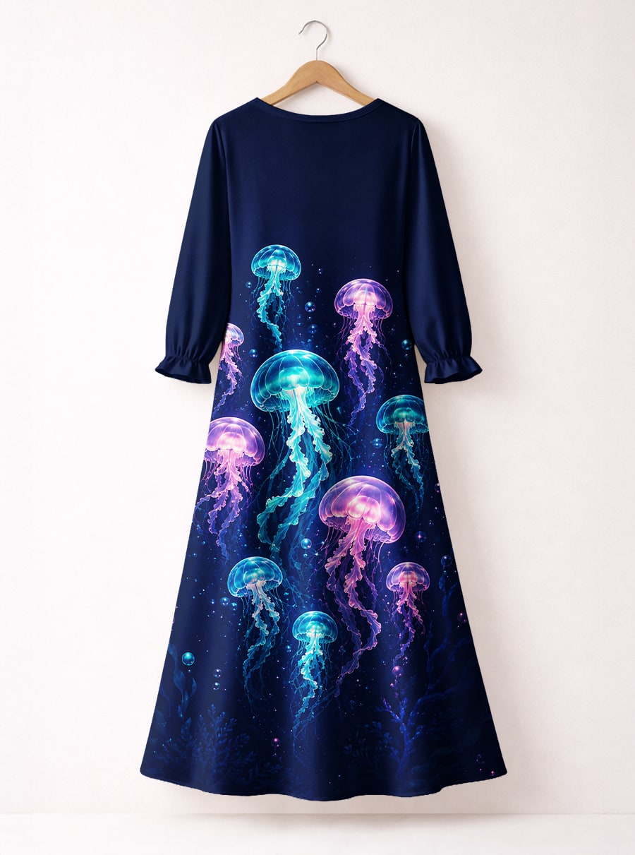 'Bahari' Long Sleeve Maxi Dress