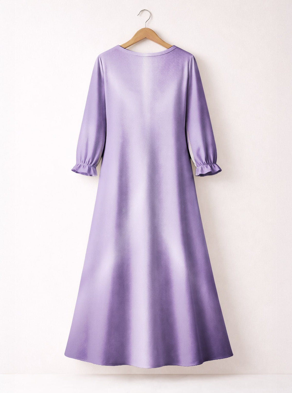 'Zambarau' Long Sleeve Maxi Dress